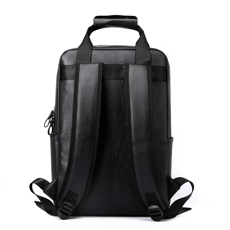 Laptop Backpack High Quality Durable Pu Leather Backpacks Waterproof Men's Smart Pu Leather Business Backpack Men