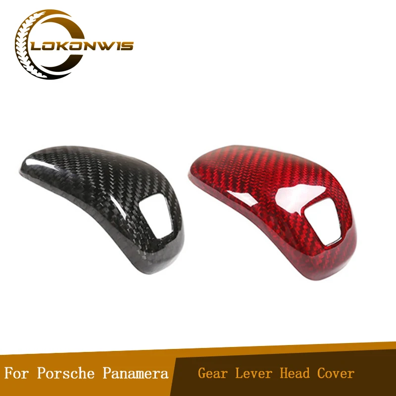 

Наклейка на крышку рычага переключения передач автомобиля для Porsche Panamera 2017-2021 971, аксессуары для украшения интерьера из настоящего углеродн...