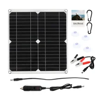 Système d'alimentation solaire 12V à 110V/220V, 25W, 30A, contrôleur de charge, onduleur à onde sinusoïdale modifiée, kit de production d'énergie 6