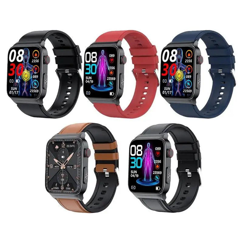 

E500 Blood Glucose Smart Watch ECG Monitoring Blood Pressure Body Temperature Smartwatch Men IP68 Waterproof Watches