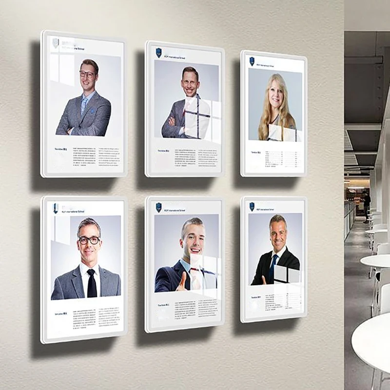 A4/A5 Display Hanging Wall Board Billboard Acrylic Suspension Poster Frame Wall for Company Presentation