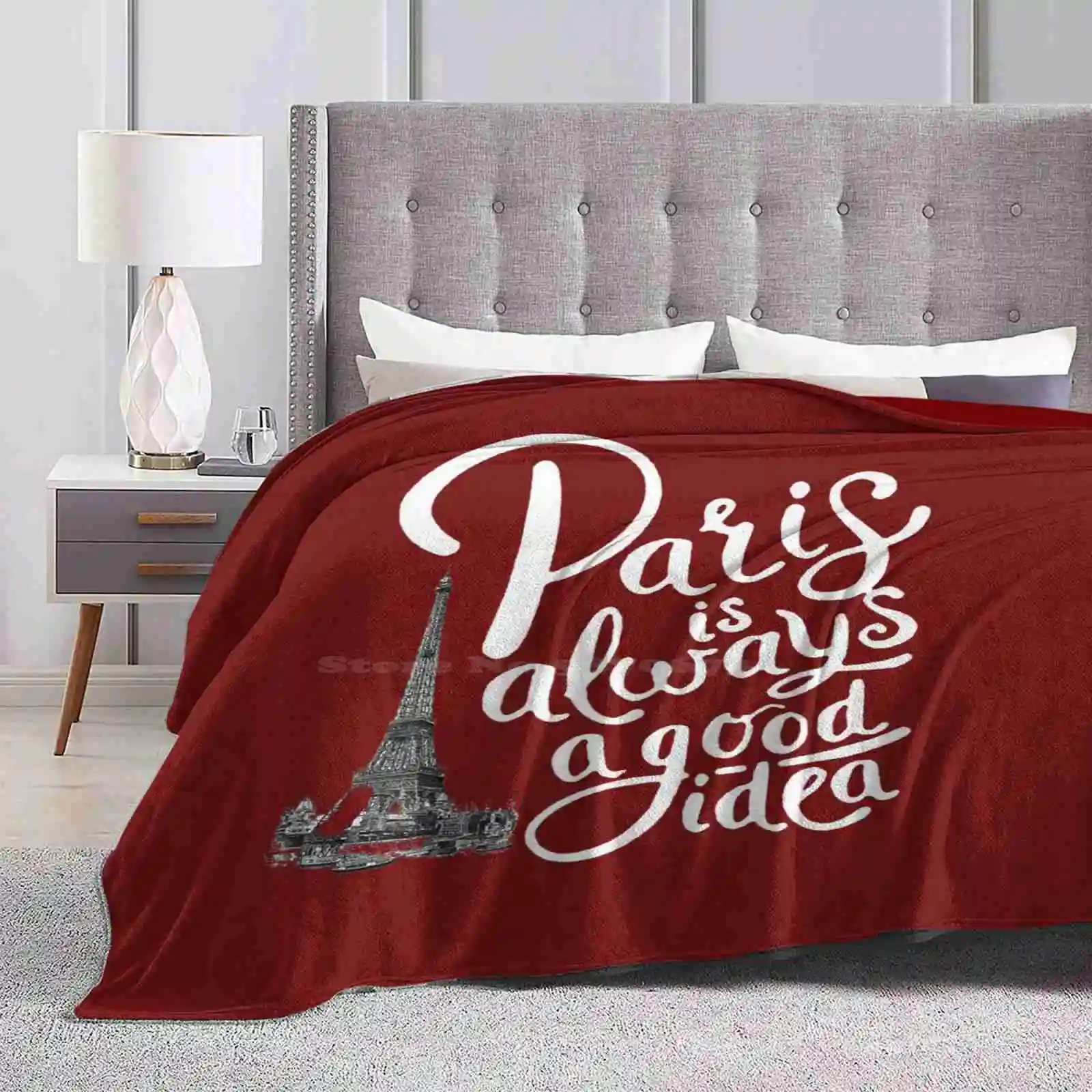 

Vintage Black And White Paris Is Always A Good Idea / Funny Gift For France And Paris Lovers Soft Warm Throw Blanket Vintage