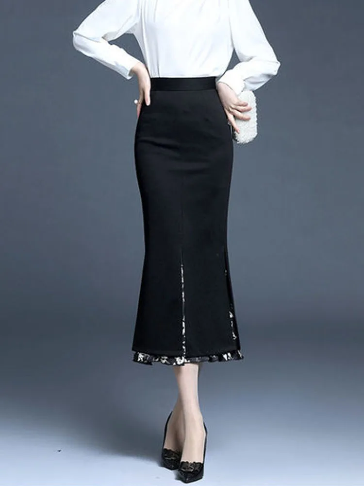 ワンピース CO Women Mid Skirts 4582HSFPF24 001 Black ワンピース クロスプラス公式通販サイト