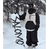 Unisex Waterproof 3L Composite Fabric Ski Vest Men Women Outdoor Snowboard Multi-pocket Cargo Jacket Vests Sports Ski Waistcoat 1
