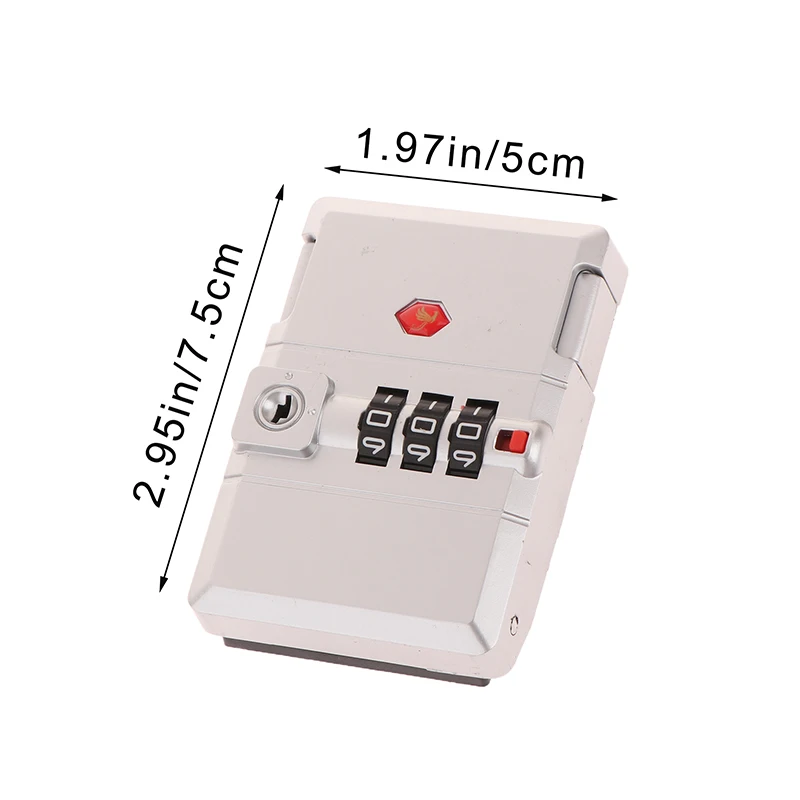Metal Password Lock 3 Digit Combination Lock Travel Suitcase Luggage Chest Hardware Lock Coded Locker Gift Case Padlock