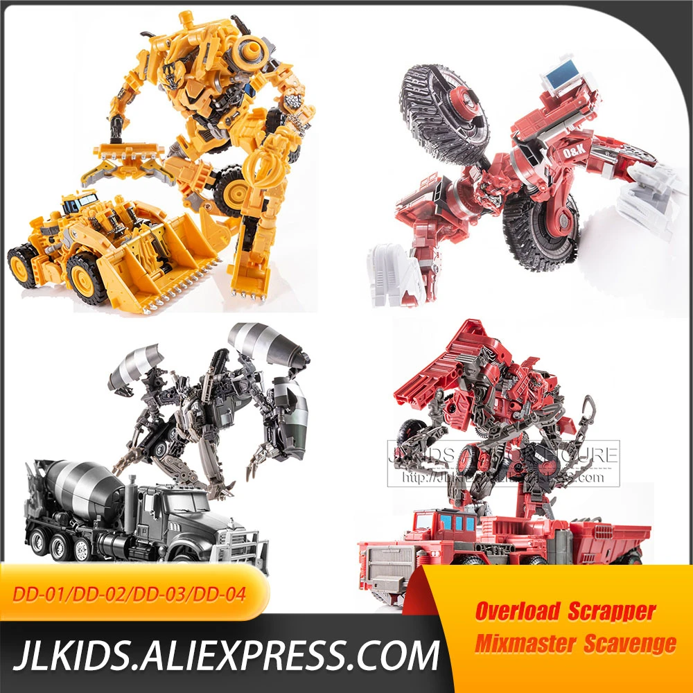 Ddトランスフォーメーション Devastator Dd 01オーバーロードdd 02 Scrapper Dd 03 Mixmaster Dd 04 Scavenger アクションフィギュア ロボット玩具 Null Aliexpress