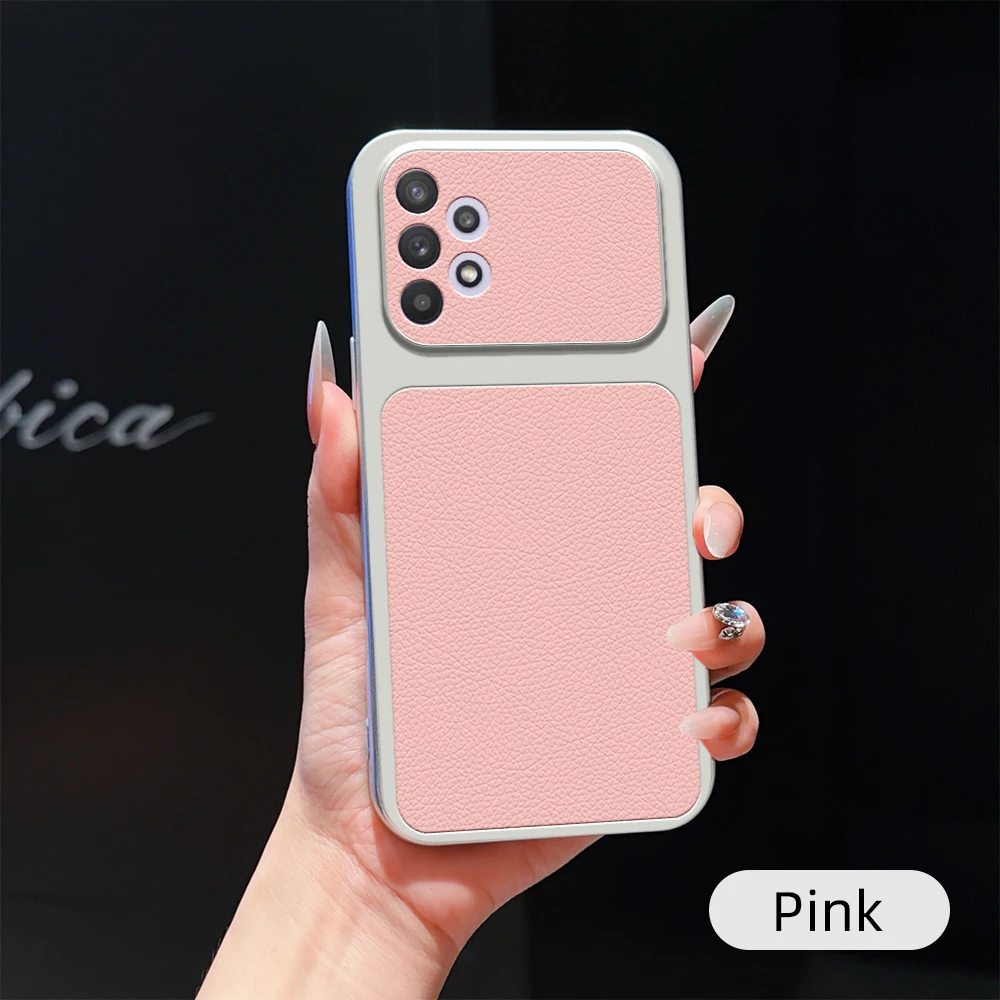 Luxury Leather Protective Case with Lens Protection - Matte Finish