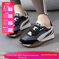 PUMA Blktop Rider Neo Vintage Unisex Chaussures décontractées basses confortables à semelle épaisse et durables Noir/Gris/Blanc 393151-06 1