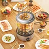 Household Electric Barbecue Grill Skewer Vertical Self-baking Machine Barbecue Grill Automatic Rotating Smokeless Grill 5