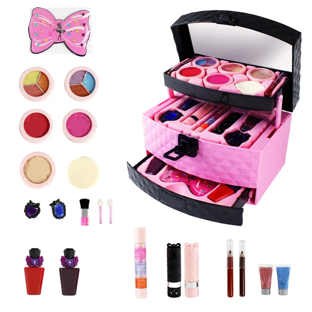 Girls 22 Piece cosmetic Water Soluble Makeup Set House Play Princess gift  Birthday & party Kids Makeup Set 1