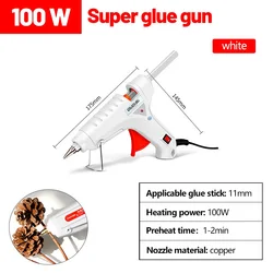High-Power Hot Melt Glue Gun for DIY and Industrial Use (100W)