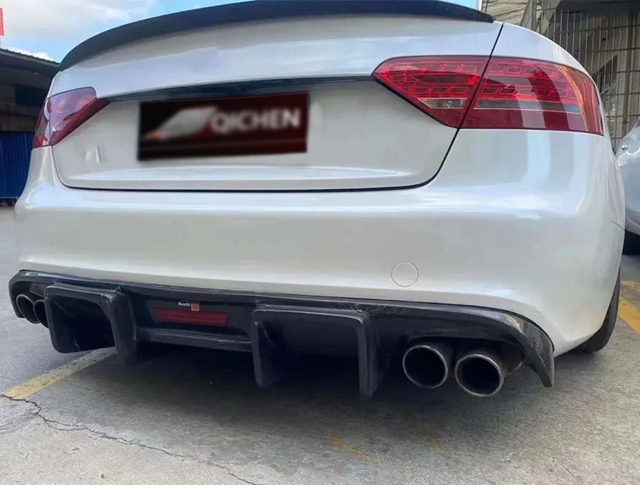 For Audi A5 S5 Coupe 2009-2011 Sports Carbon Fiber Back lip Car Bumper Diffuser Rear Splitters Car Accessories body kit