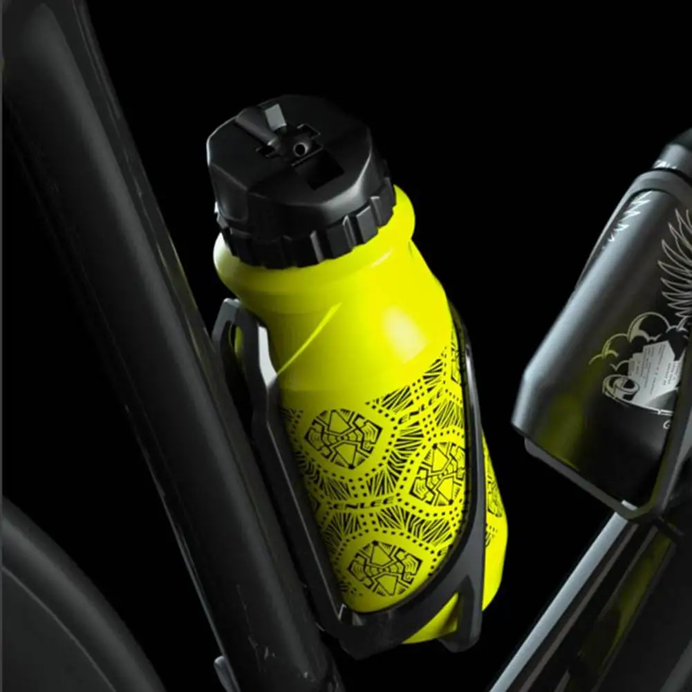 

650ml Bicycle Water Bottle Toggle Type Water Leak Proof Abstract Print Cycling Water Kettle for Outdoor