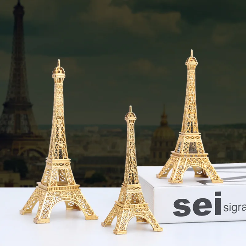 Figurine créative en métal de 10 cm - motif Tour Eiffel de Paris - article  de souvenir, de voyage - pour décoration intérieure, support photo