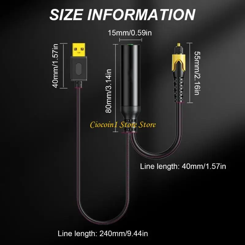 Premium Digital to Analog Stereo Audio Conversion Cable