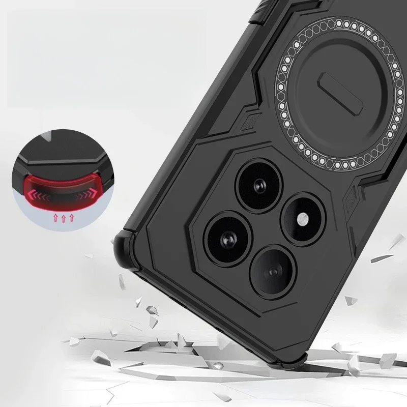 Enhanced Armor Heat Dissipation Magnetic Wireless Charging Case