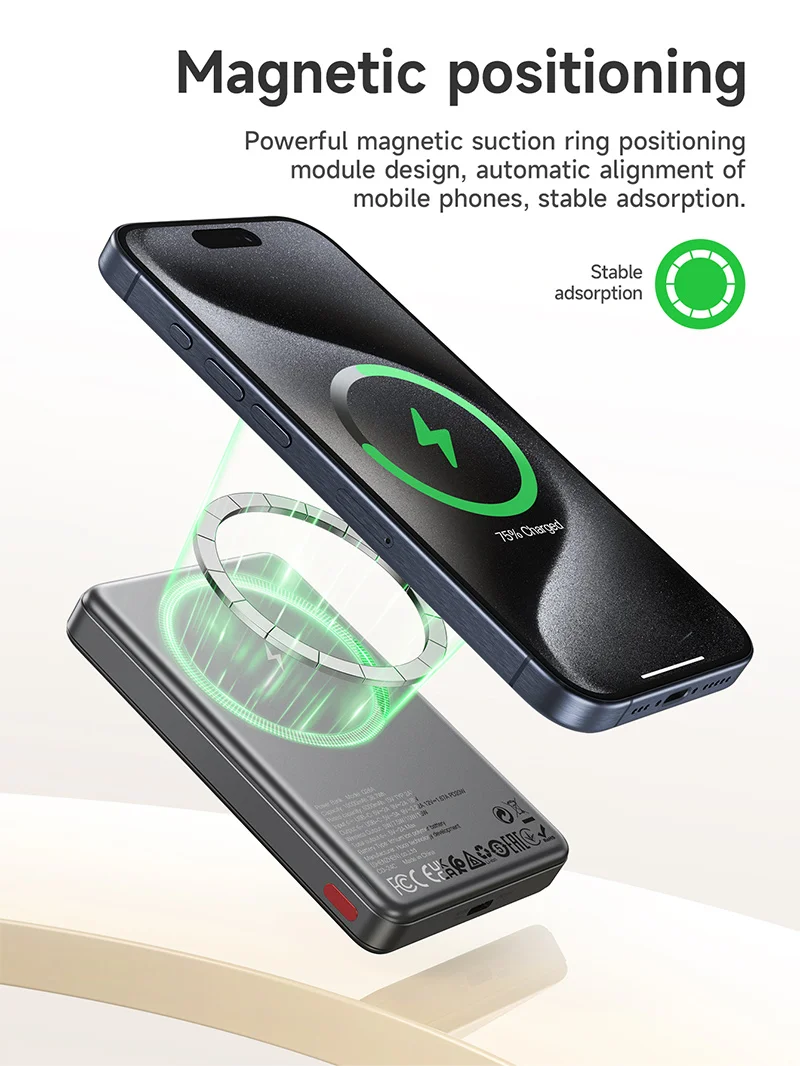 HOCO Q26A 10000mAh Magnetic Wireless Power Bank PD20W