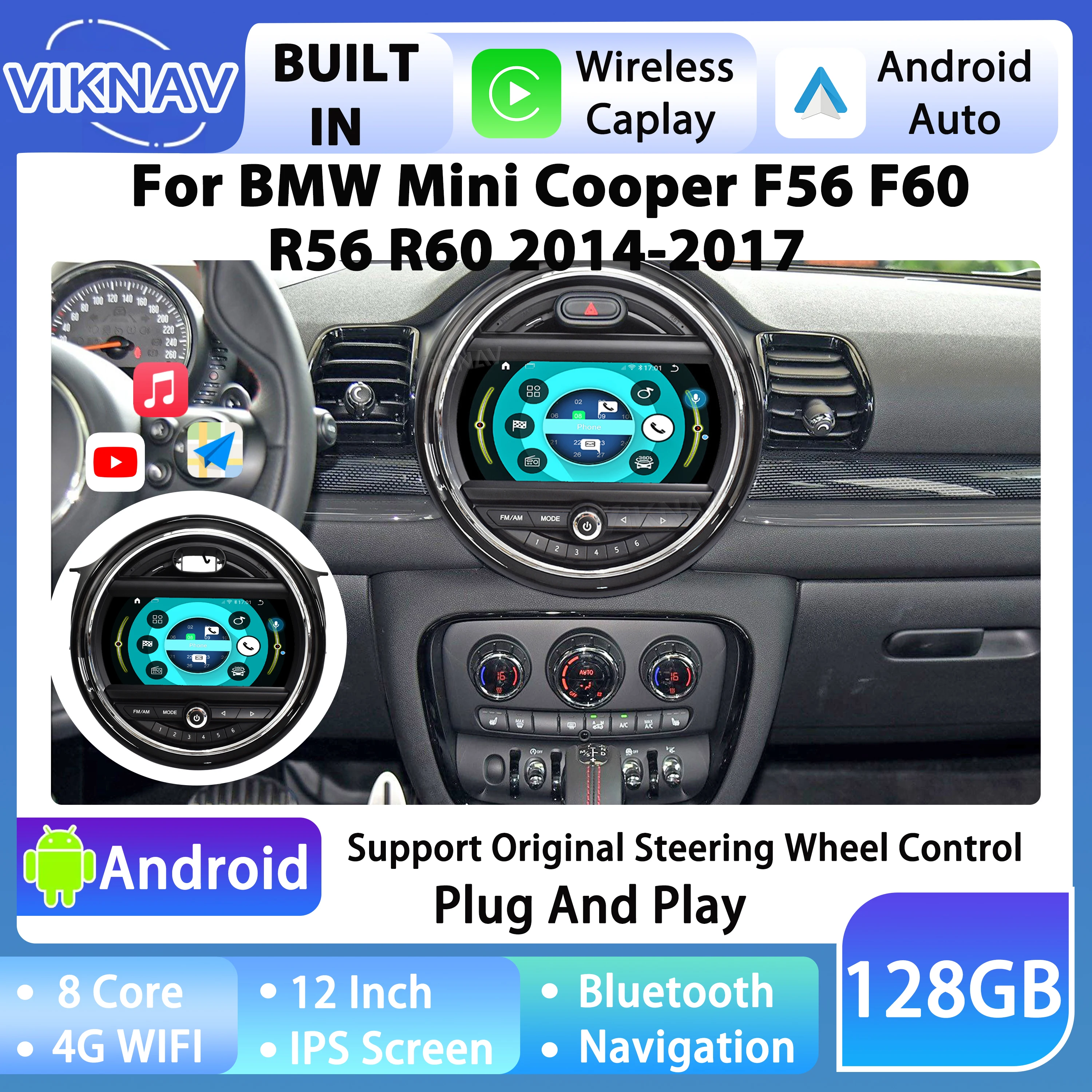Bmw Mini R60 Android Android Car Radio For BMW Mini Cooper F56 F60 R56 R60 2014-2017 Touch ...
