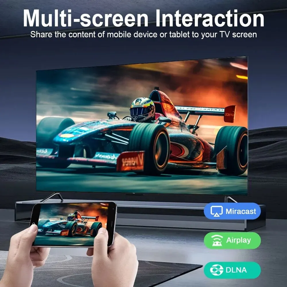 Transpeed TV Stick Android 13 ATV With TV App 4K 3D Box 2.4G&5G Voice Assistant Control