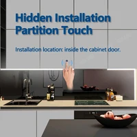 220V touch sensor switch single door/double door control intelligent control cabinet light kitchen wardrobe, hidden installation - Image 5