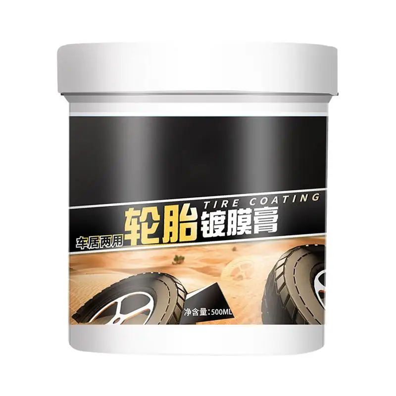 

500ml auto Wheel Tire Cleaner Glazing Rim Shine Wax Effective Solid Tire Coating Paste Wheel Care Products for Cars Trucks SUVs