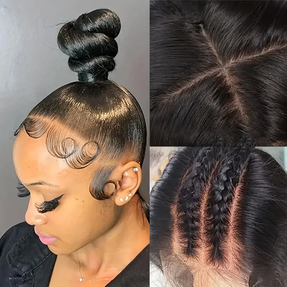 360 Full Lace Wigs Human Hair PrePluck Brazilian Straight 13x6 13x4 Transparent 4x4 Lace Frontal Wig 250 Density for Women lace front wig human hair wigs 360 lace wig