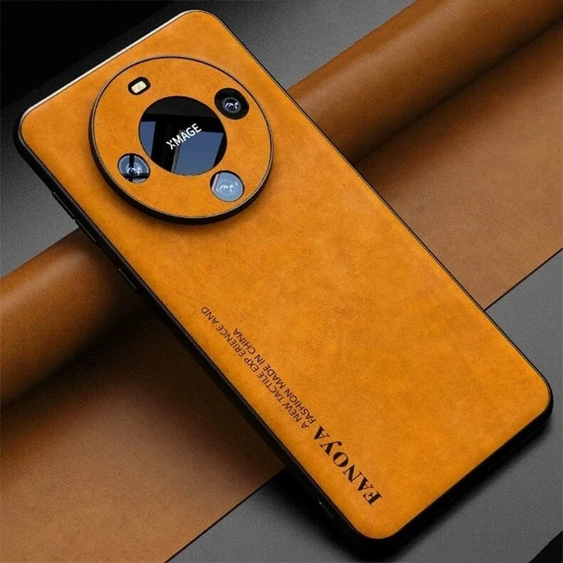 Luxury Leather Metal Magnetic Car Holder Shockproof Protective Case