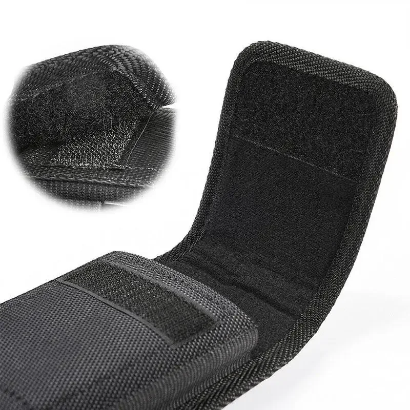 Black Nylon Universal Phone Pouch Belt Clip Case