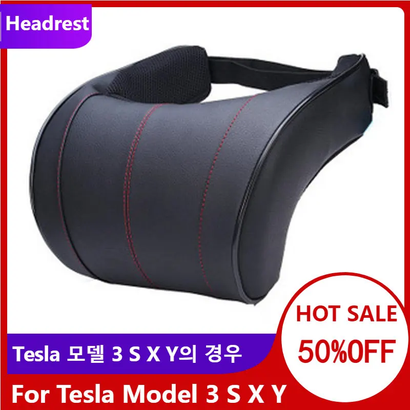 

Car Seat Neck Pillows Headrest Pillow Cushion Automobile Seat Neck Rest Head Support Pillows for Tesla Model 3 Y S X Auto Parts