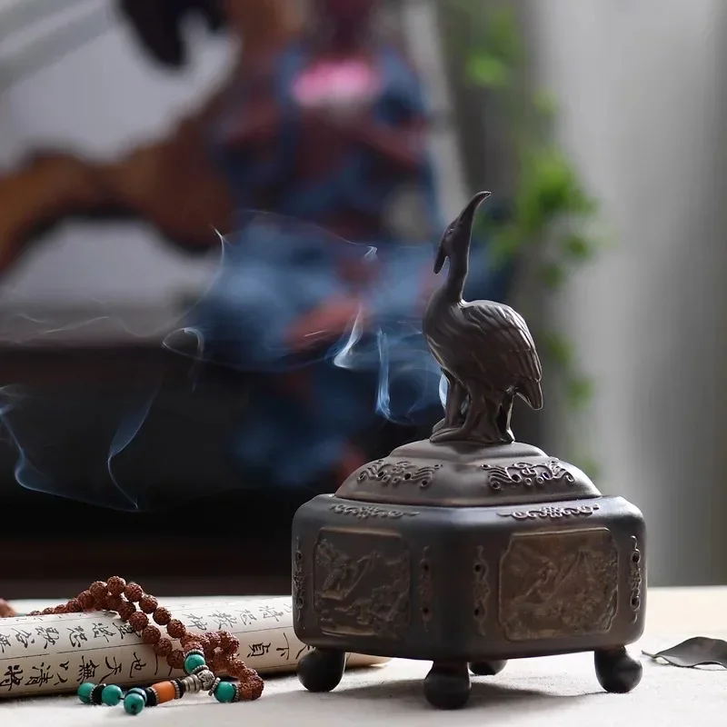 

Печь из сандалового дерева Керамическая антикварная домашняя Songhe Yannian креативная комнатная воздухоочистительная печь для ароматерапии украшения подарки