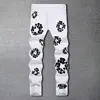 Hip Hop Floral Color Contrast Printed Jeans Men Washed Slim Fit Designer Jeans Pants Men Big Size Tropical Pattern Denim Jeans 3