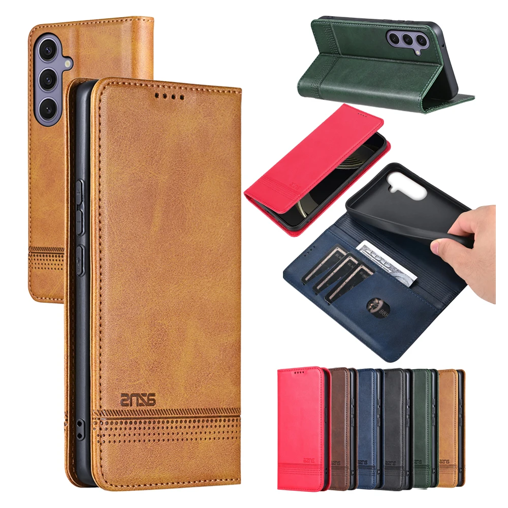 Universal Wallet Phone Case with Card Slots & Stand Functionality