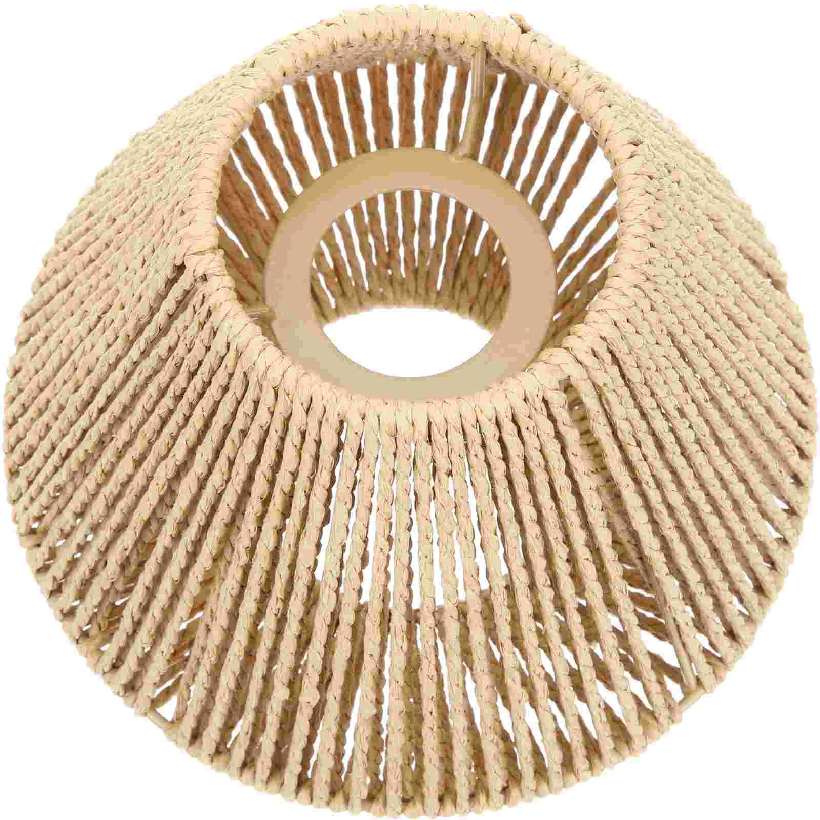 Straw Woven Lampshade Hanging Lamp Cover Rustic Lamp Shade for Home Hotel Restaurant Braided Vintage Lampshade farmer rain cover handmade weave straw hat summer bamboo sunscreen steeple beach hat outdoor stage performance props lampshade