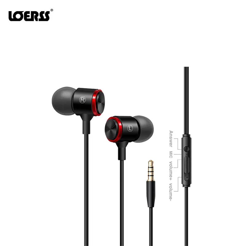

LOERSS Wired Headphones 3.5mm Extra Bass Earphone Stereo Headset with Mic Volume Control Gaming Music Earbuds for Samsung Xiaomi