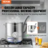 VEVOR Stainless Steel Kettle 5 GALLON Brewing Pot Tri Ply Bottom for Beer Brew Kettle Pot Home Brewing Supplies Includes Lid 2