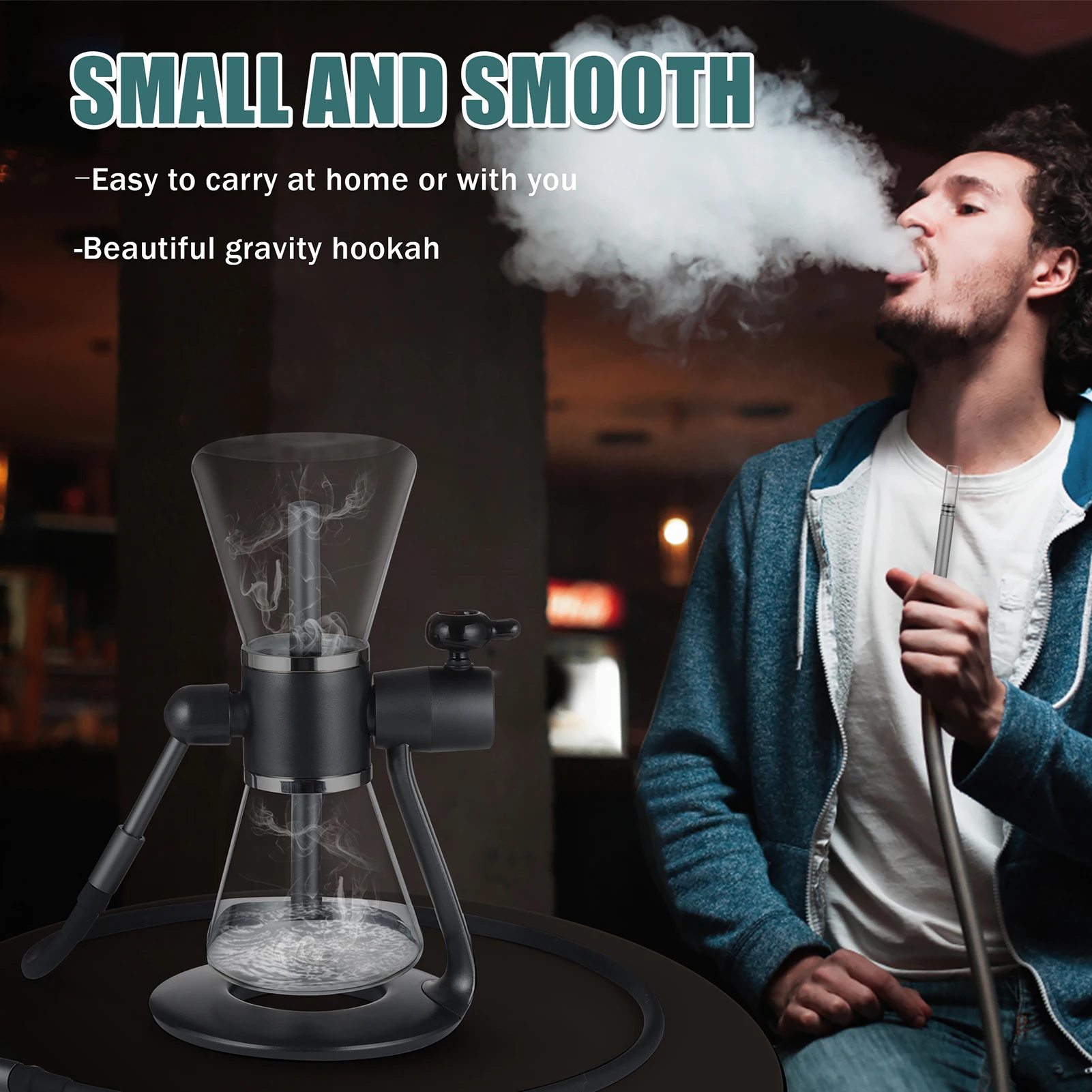 Gravity Hookah 360&deg; Hookah Rotating Glass Metal Gravity Shisha SANDGLAS Portable Two-Way Infuser hookah accessories hookah pipes hookah set
