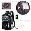 Luminous school bags waterproof large backpack for teenagers bagpack glowing school backpack for boy student chest bag set 6