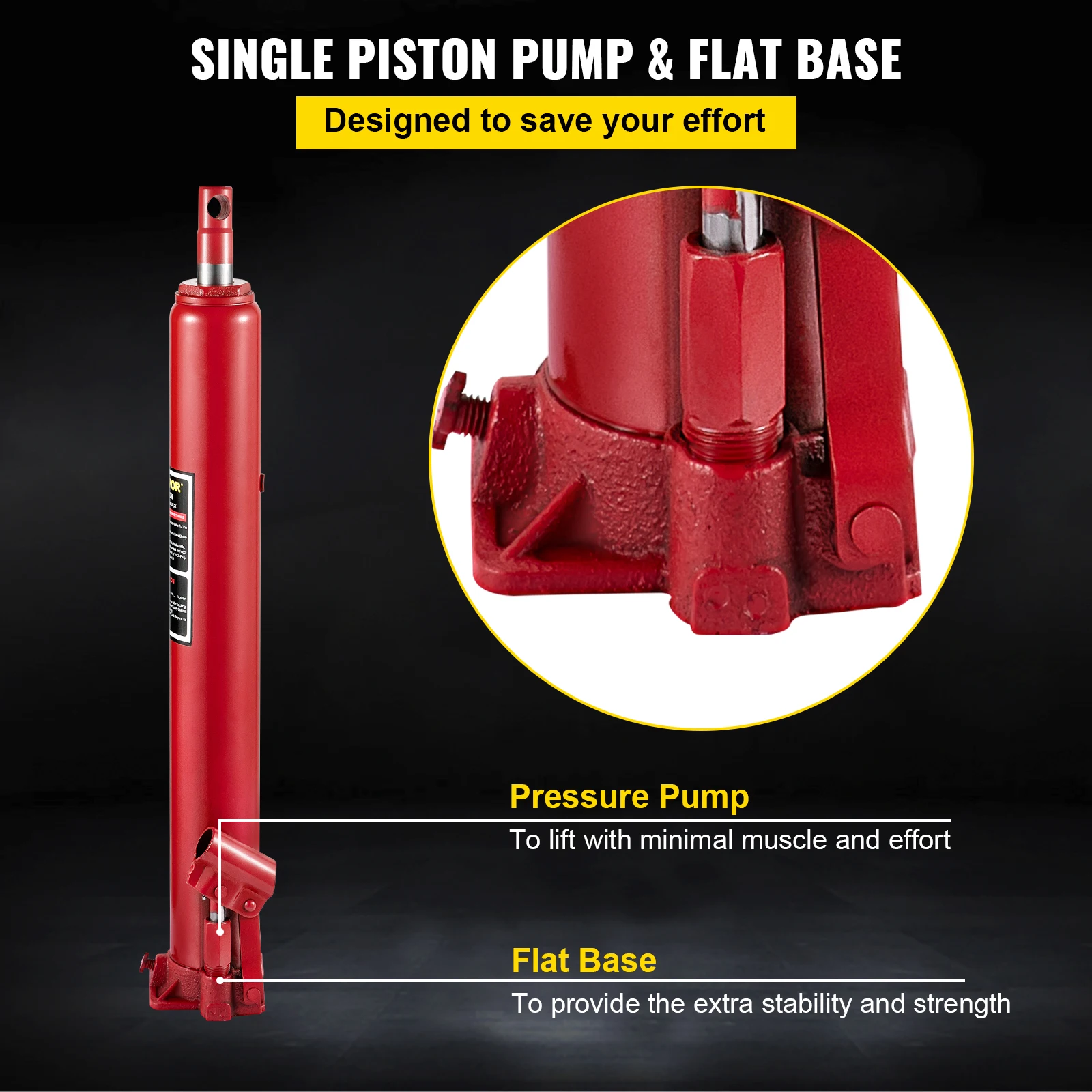 VEVOR Hydraulic Jack 3 /4/8/12 Ton Car Hydraulic Long Ram Jack Manual Engine Lift Hoist Cherry Picker Mechanical Workshop Tool 5