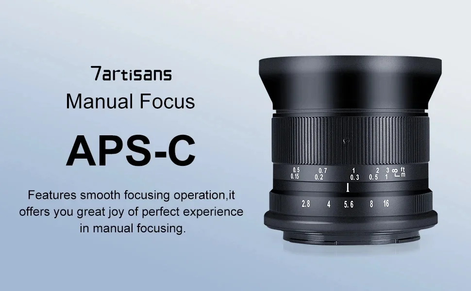 7artisans 12mm F2.8 Mark II APS-C Super Ultra Wide Angle Lens For Canon EOS-M Ca
