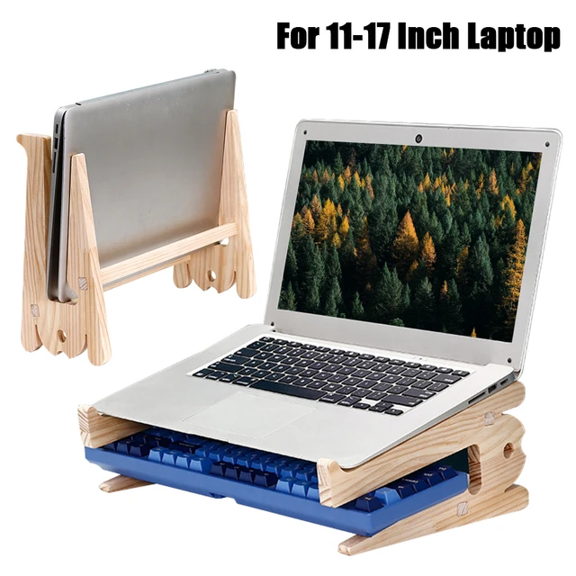 Support de rangement universel en bois détachable pour ordinateur portable  10-17 pouces Macbook Air Pro 13 15 accessoires de support en bois pour  ordinateur portable - AliExpress