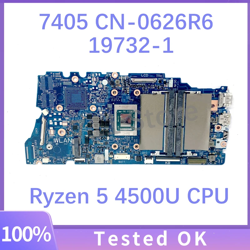 Scheda Madre Cn-0626R6 0626 R6 626 R6 19732-1 Per Scheda Madre Del Computer Portatile Dell Inspiron 7405 Con Cpu Ryzen 5 4500U 100% Completamente Funz