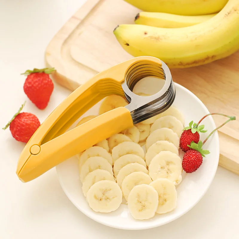 Banana Cutter Chopper Home Kitchen Tool Vegetable Peeler Salad Slice Stainless Steel Fruit Cutter Cucumber Knife