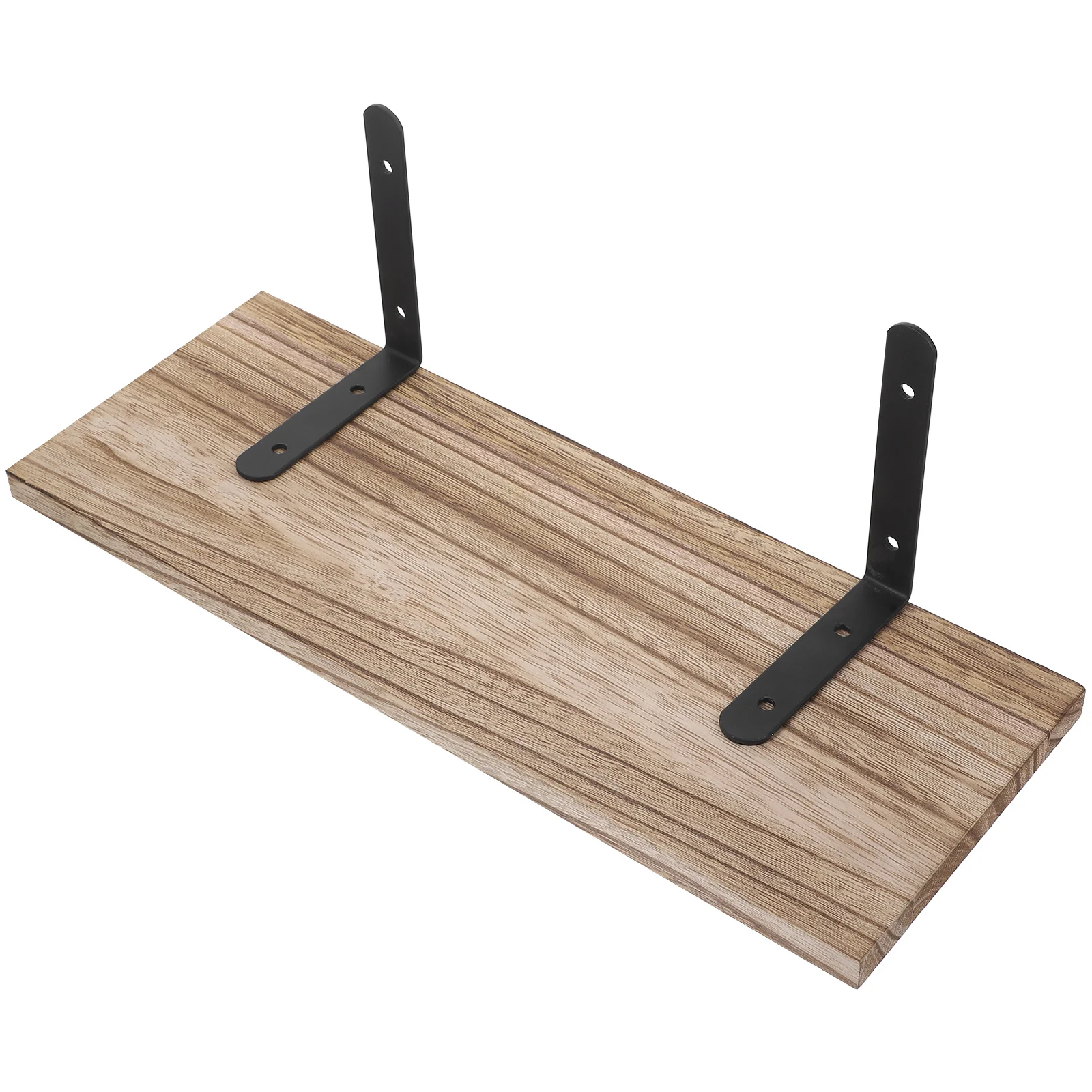 

1 Set Multi-purpose Wall Mount Shelf Wall Floating Storage Shelf Rustic Wooden Shelf for Kitchen