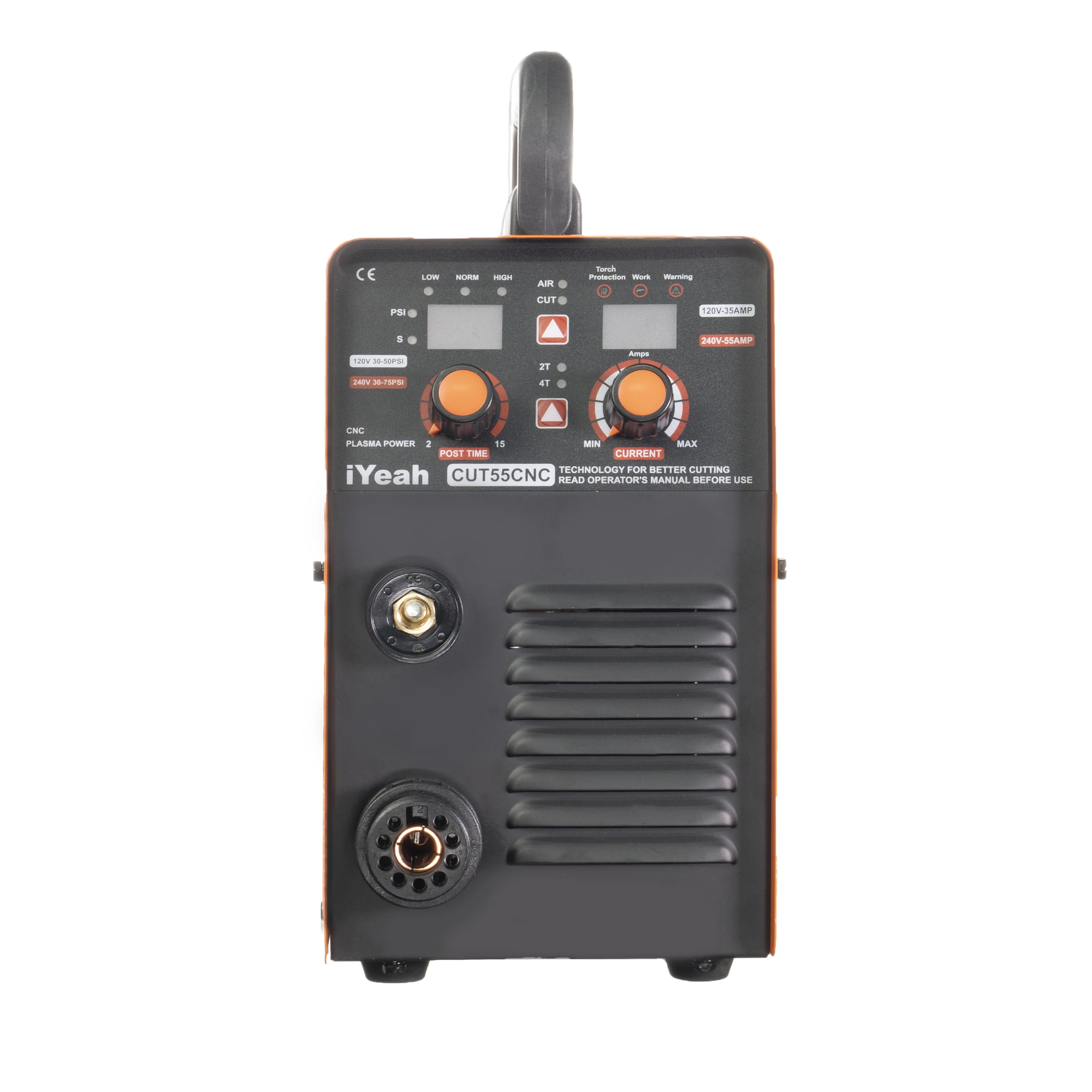 CNC Non-HF Pilot Arc CUT55 CNC iYeah 플라즈마 절단기 110V/220V 55A IGBT 기계 PT60/PTM60 직발 횃불을 사용하여 25mm를 쉽게 절단할 수 있습니다.