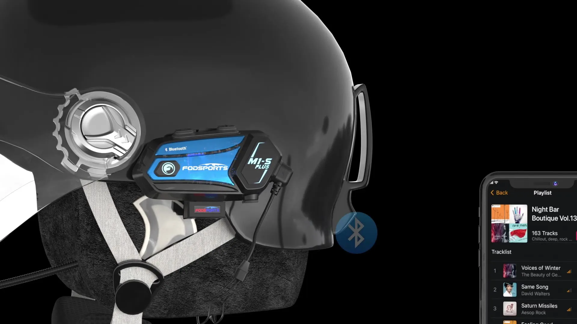 Fodsports M1-S Plus Motorcycle Intercom Bluetooth Helmet Headset