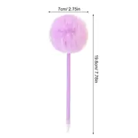 4pcs Students Fluffy Ball Pen Rollerball Pens Ballpoint Fountain Pen Fuzzy Ball Pen Pom Pen Hairball Plush Random Color 2