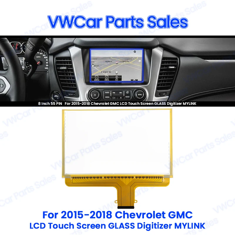 

For Chevrolet Yukon Suburban Tahoe Colorado Silverado GMC Canyon MYLINK Raido LCD Digitizer Glass Touch Screen DJ080PA-01A