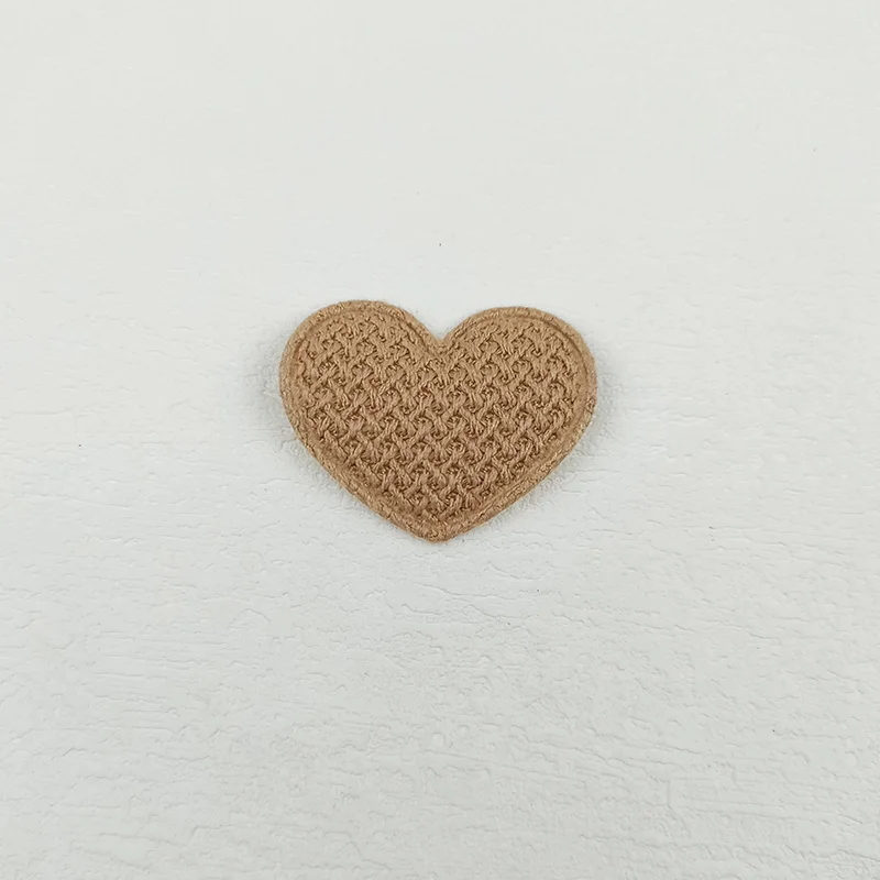 60Pcs Häkeln Herz Gepolsterte Applikation Für kinder Stirnband Haar Clip Zubehör Hüte Dekoration Patches – Detail 7