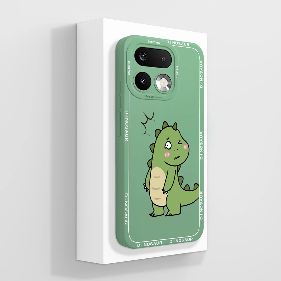 Lovely Cat Pattern Shockproof Full Coverage Liquid Silicone Phone Case