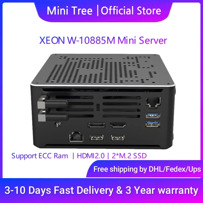 ミニデスクトップPCタワーIntelCore,xeon,W-10885M, 2276m,ecc ram 